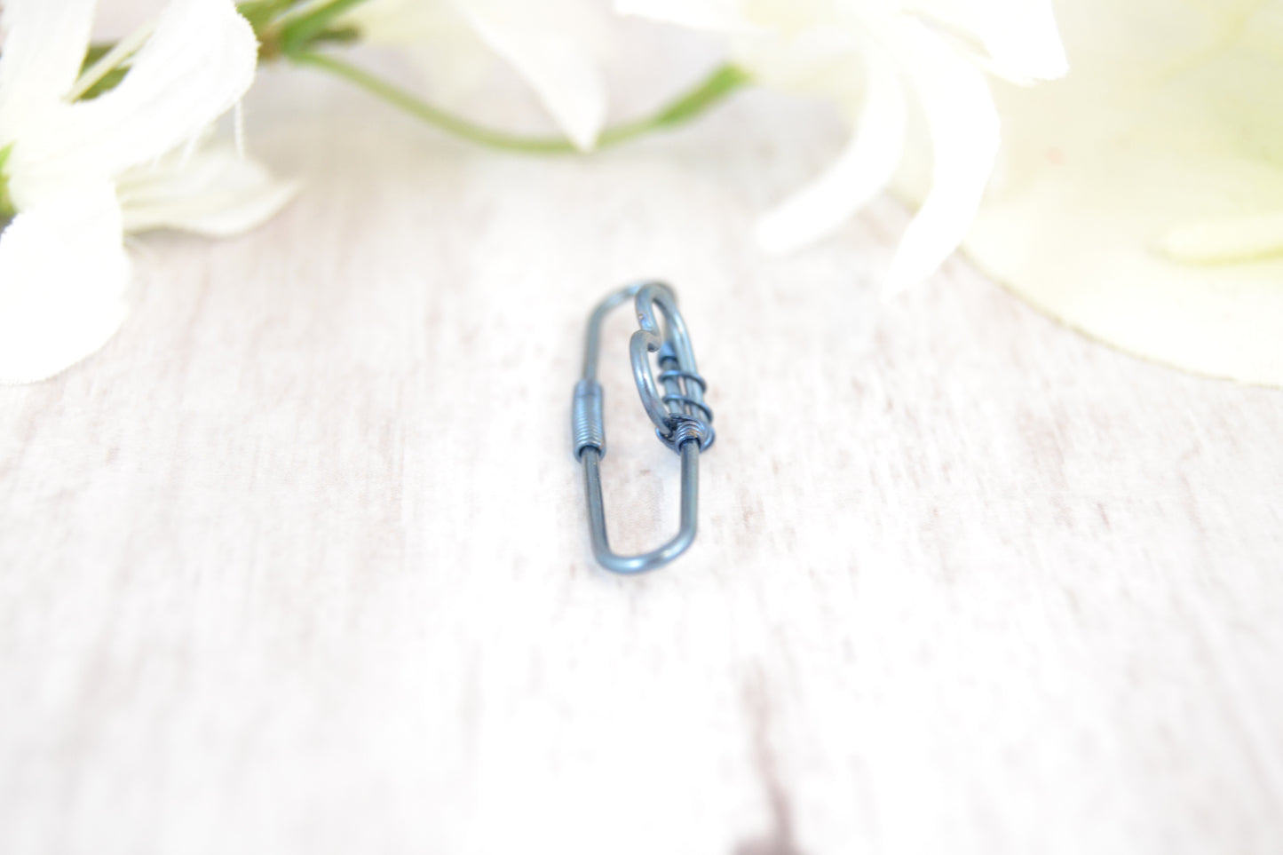 Heart Seamless Industrial Bar - Niobium, Blue
