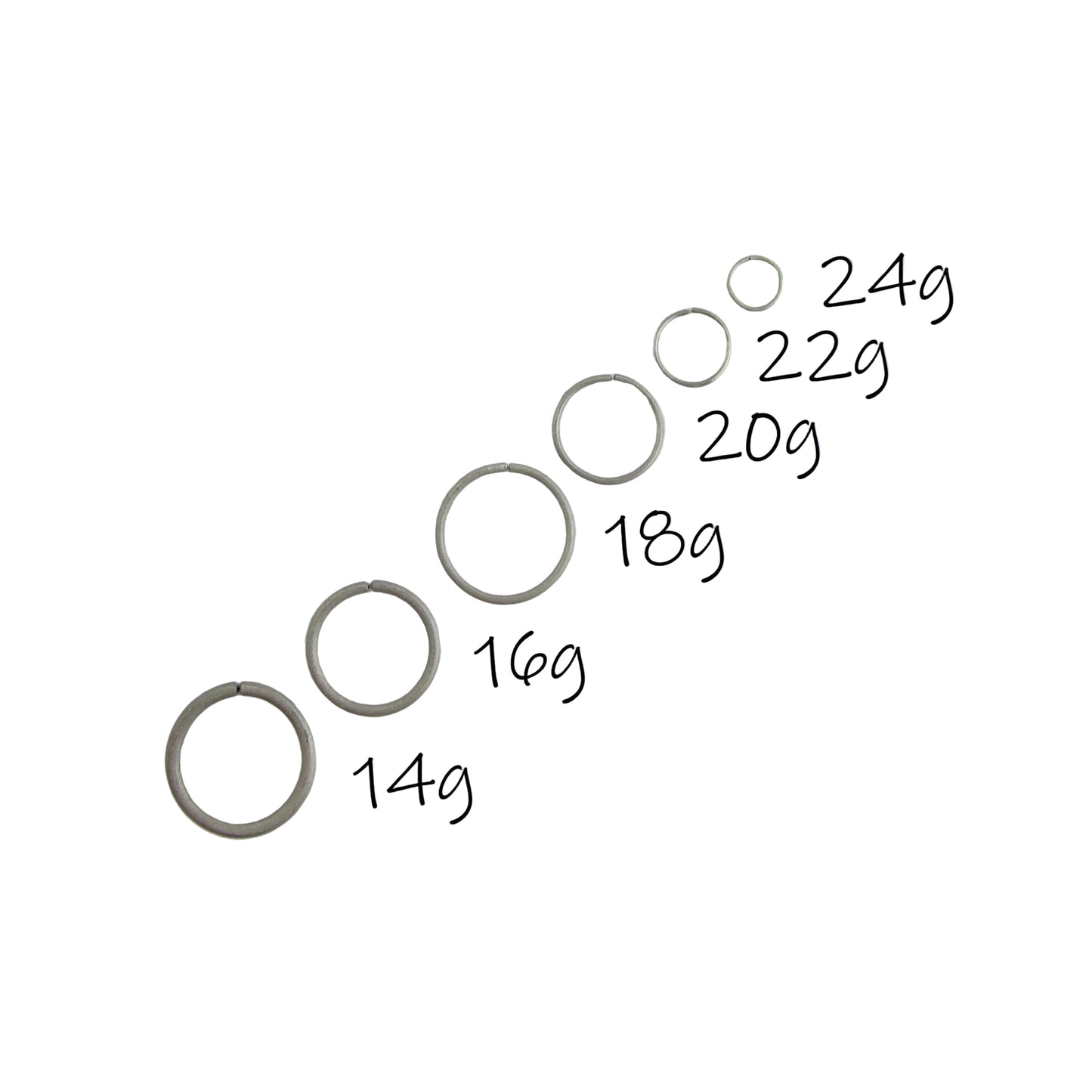 Raw Titanium Cartilage Hoop - Seamless Ring