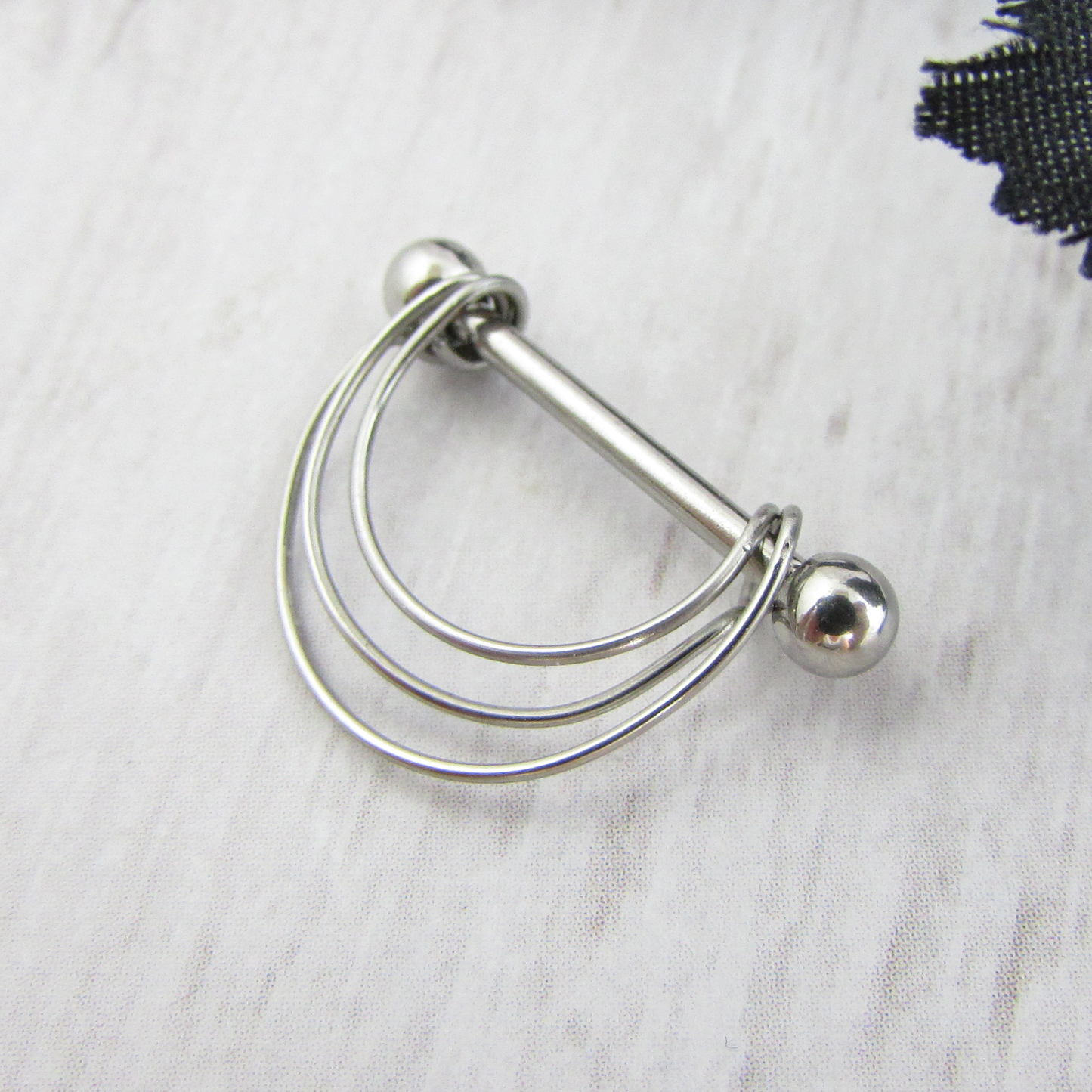 Triple Banded 316L Stainless Steel 14ga Nipple Ring