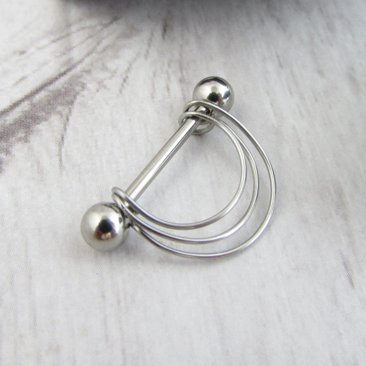 Triple Banded 316L Stainless Steel 14ga Nipple Ring