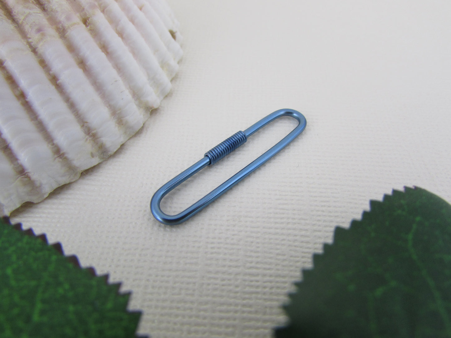 Niobium Blue Pierced Industrial Ear Bar