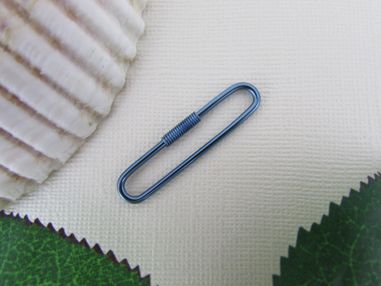 Niobium Blue Pierced Industrial Ear Bar
