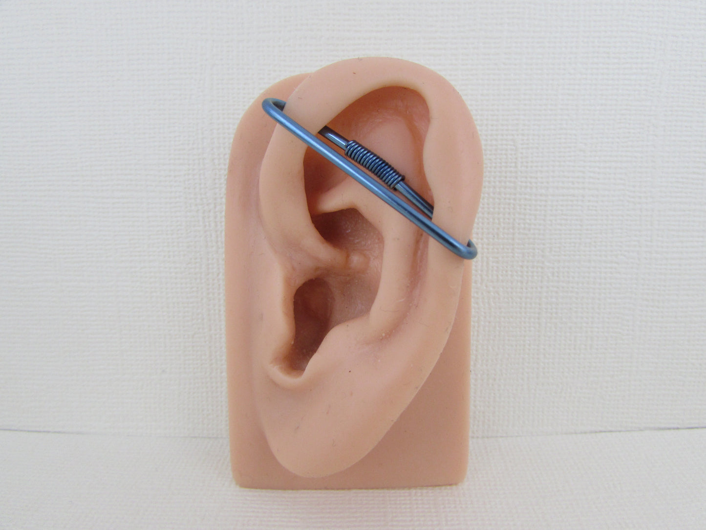 Niobium Blue Pierced Industrial Ear Bar