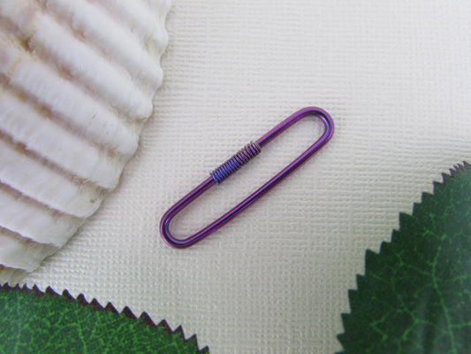 Niobium Purple Pierced Industrial Ear Bar