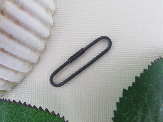 Niobium Black Pierced Industrial Ear Bar