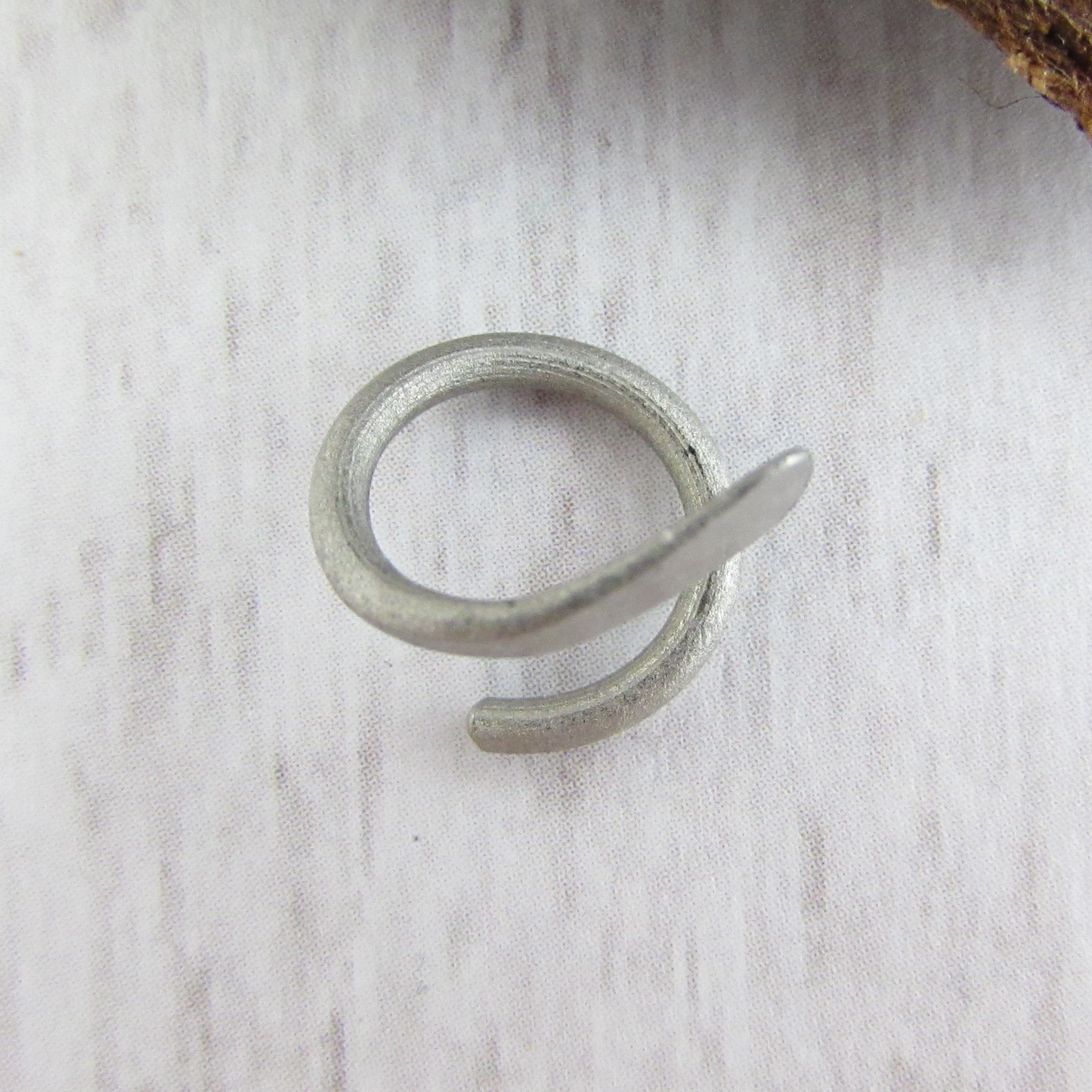 Titanium Spiral Belly Ring - 14g Natural Titanium