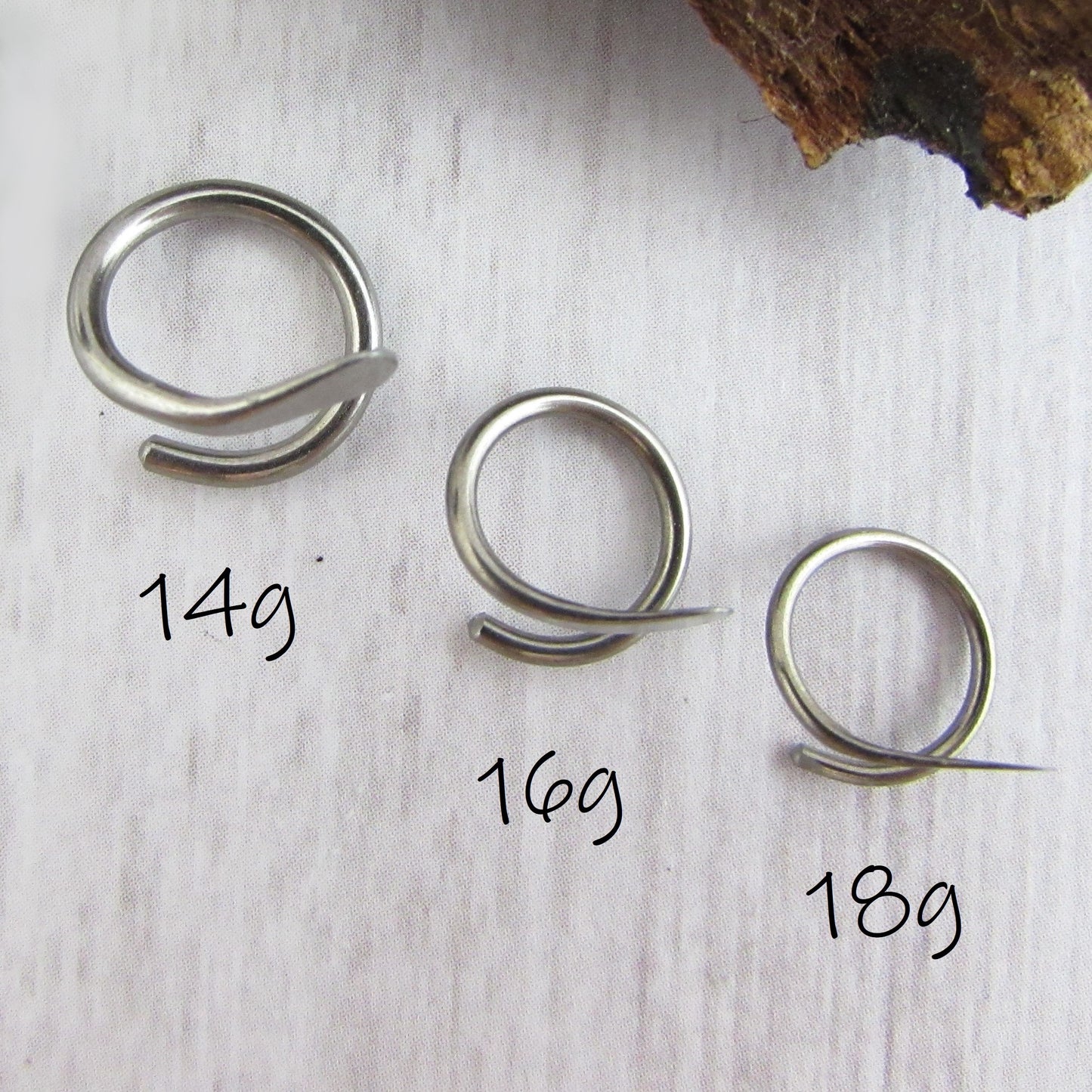 Niobium Spiral Belly Ring