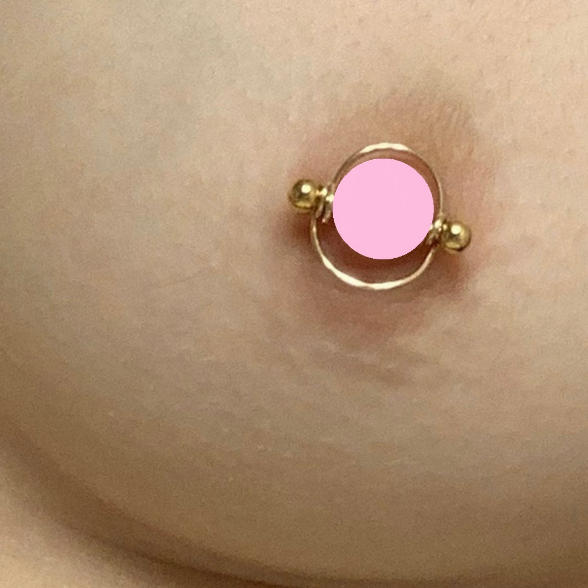 Open Circle 316L Stainless Steel Nipple Ring - 1pc