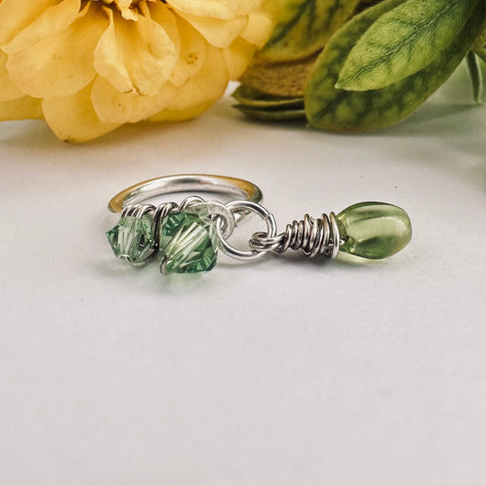 Healing Crystal Peridot Teardrop Cartilage Hoop