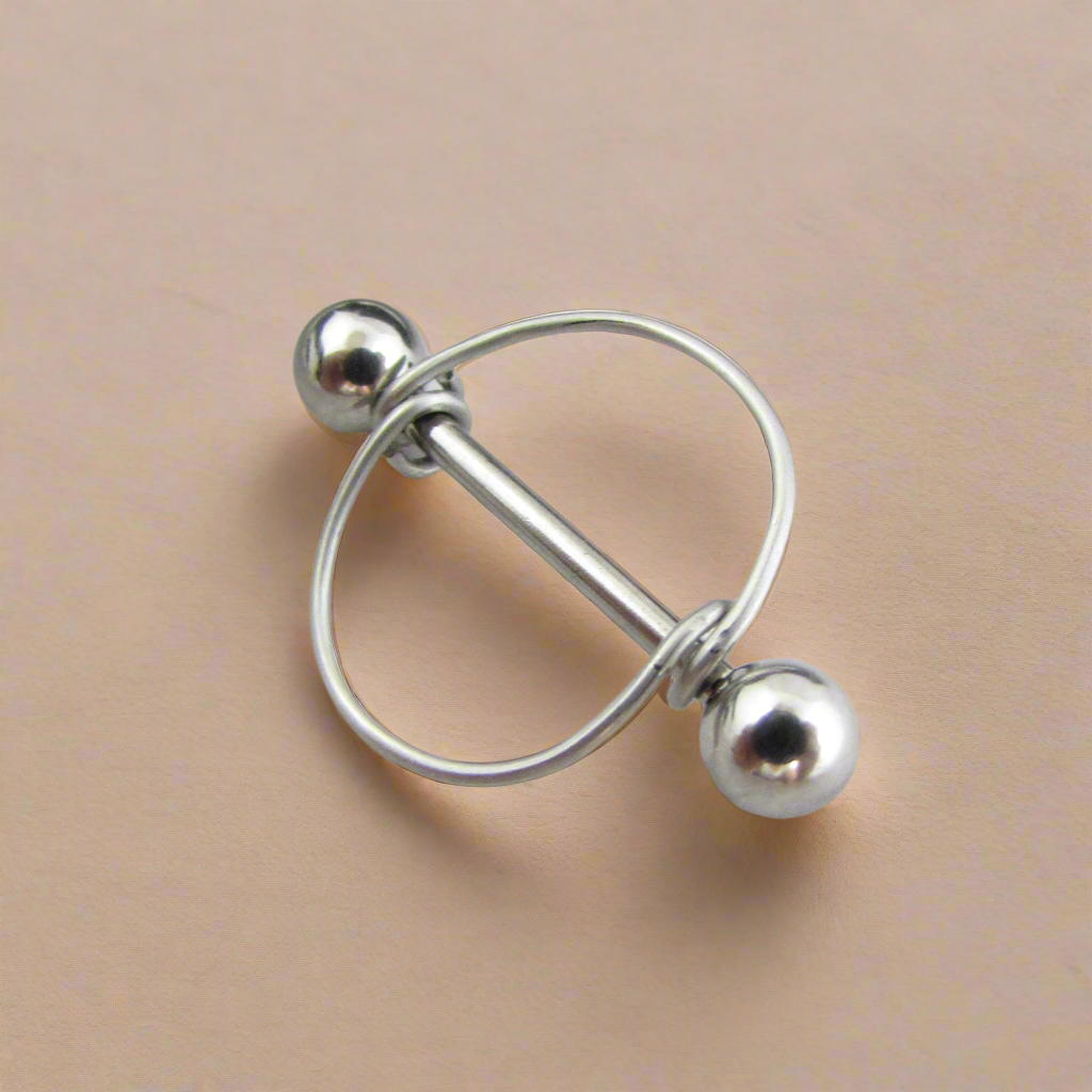 Open Circle 316L Stainless Steel Nipple Ring - 1pc