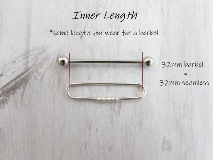 Simple Solid 14k Gold Pierced Industrial Ear Bar - 14ga