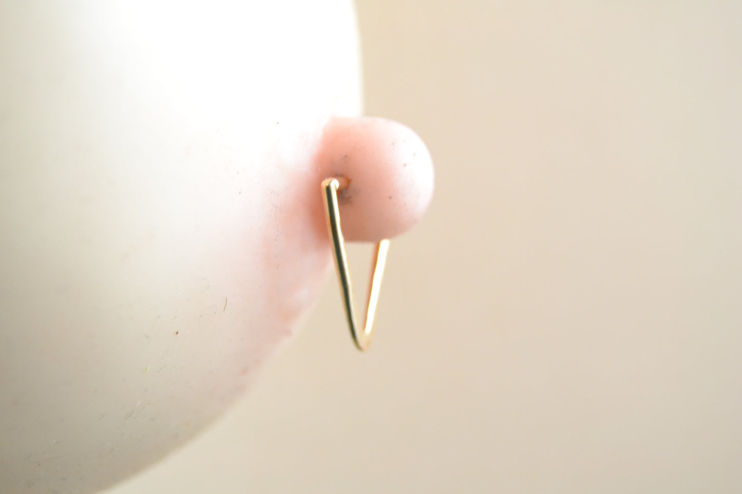 V Textured Nipple Ring - 1pc