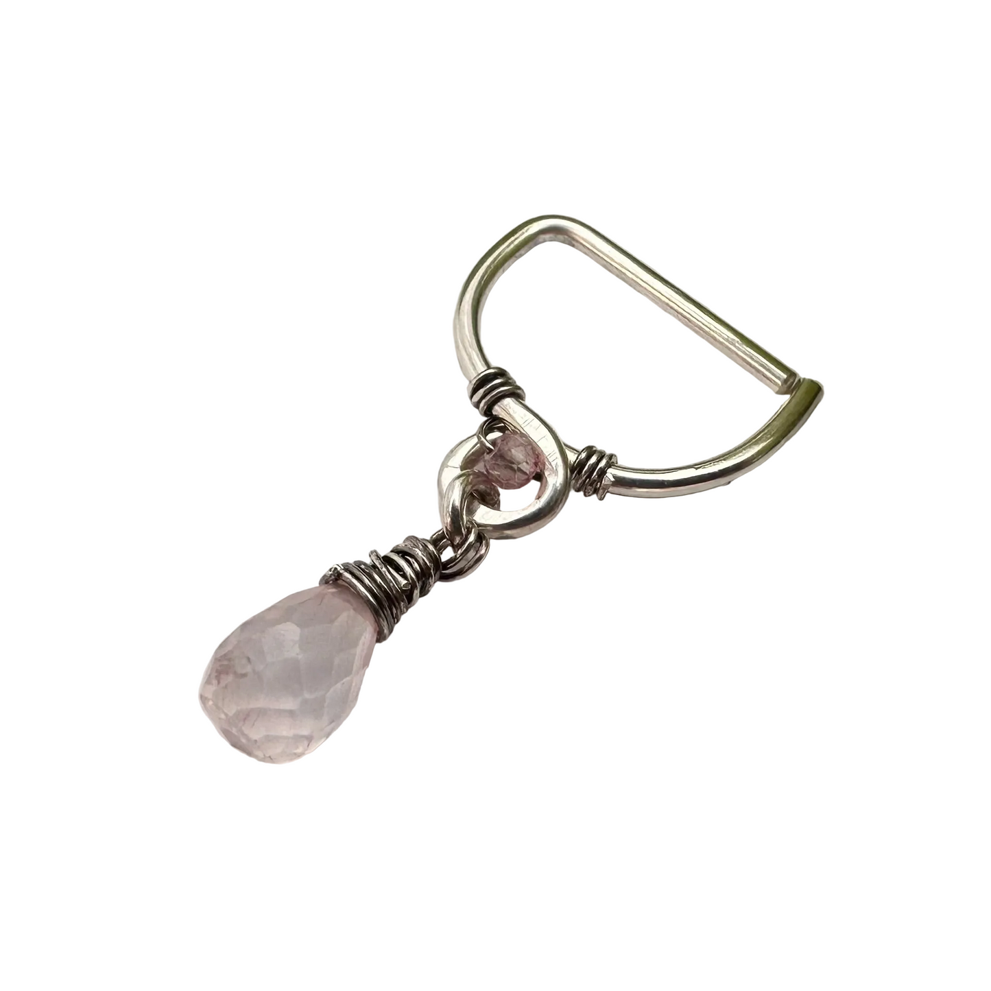 Grecian Rose Quartz Briolette Dangle Seamless Nipple Ring