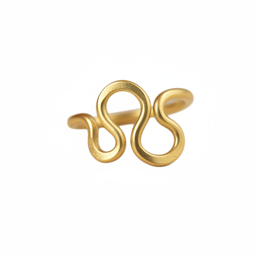 Abstract Helix Earring - Gold, Rose Gold, Silver, Niobium - 22 to 16ga