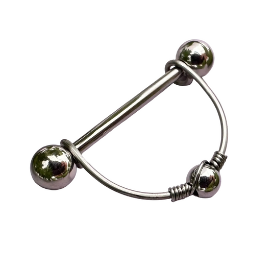 Beaded Nipple Ring 316L Stainless Steel - 1pc