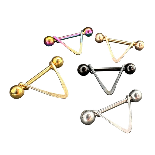 Chic V Smooth Nipple Ring 316L Stainless Steel - 1pc
