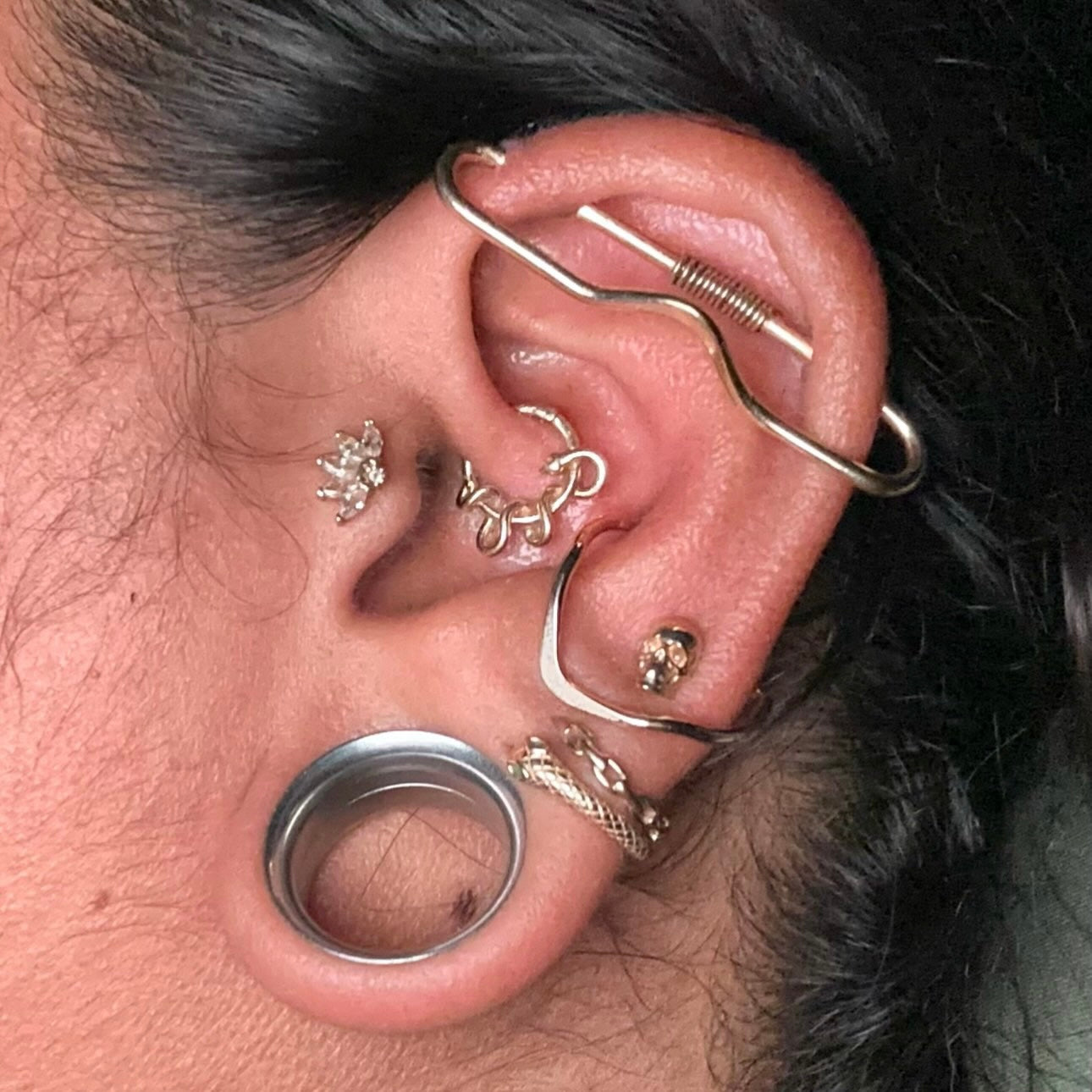 V Smooth Conch Earring Yellow Gold Fill