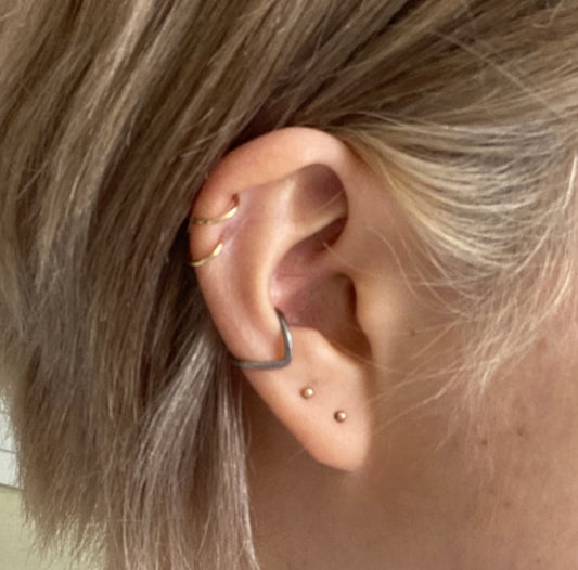 V Smooth Conch Earring Niobium