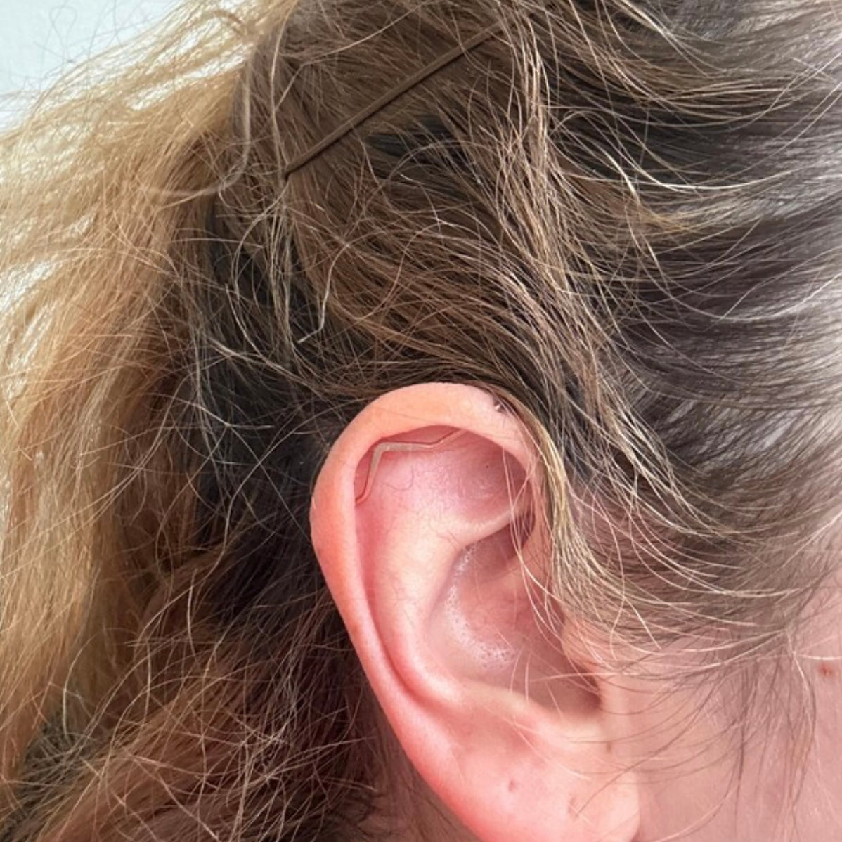 V Smooth Pierced Industrial Ear Bar - 20ga