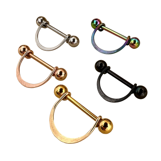 Chic Smooth Nipple Ring 316L Stainless Steel - 1pc