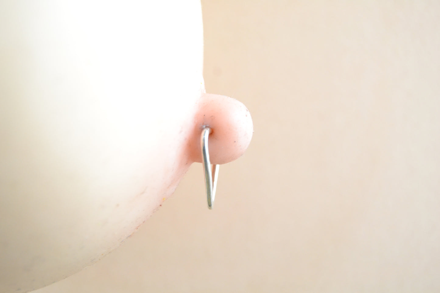 V Textured Nipple Ring - 1pc