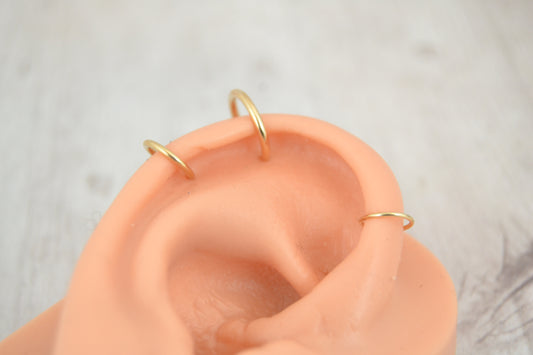 18ga 10k Yellow Gold Cartilage Earring