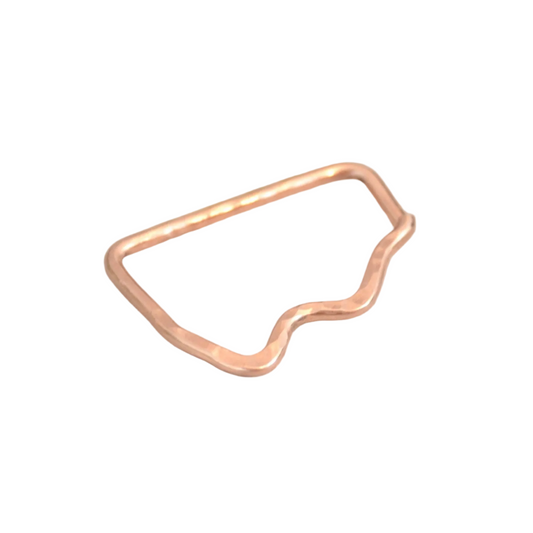Mountain 14k Rose Gold Textured Seamless Nipple Ring