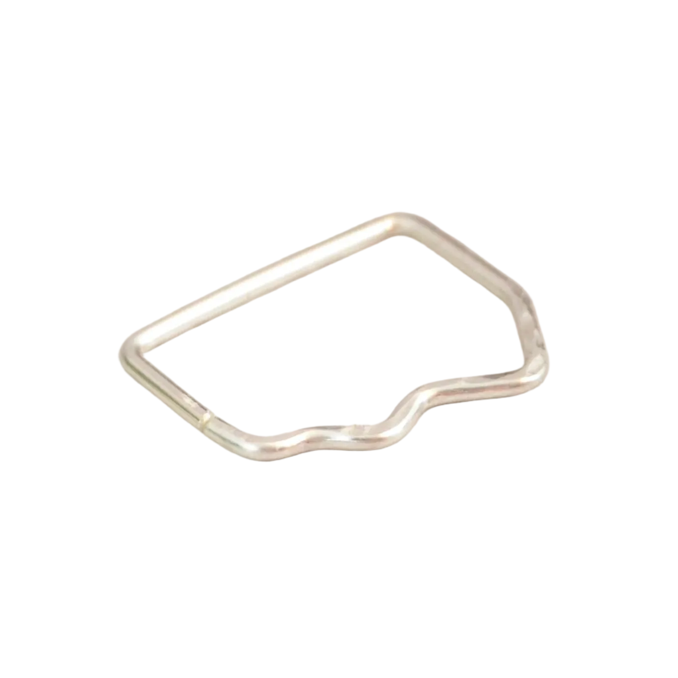 Mountain 14k White Gold Textured Seamless Nipple Ring