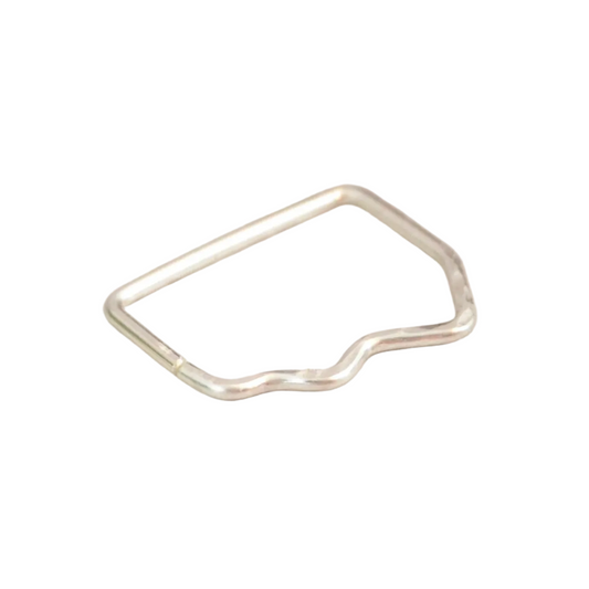 Mountain 14k White Gold Textured Seamless Nipple Ring