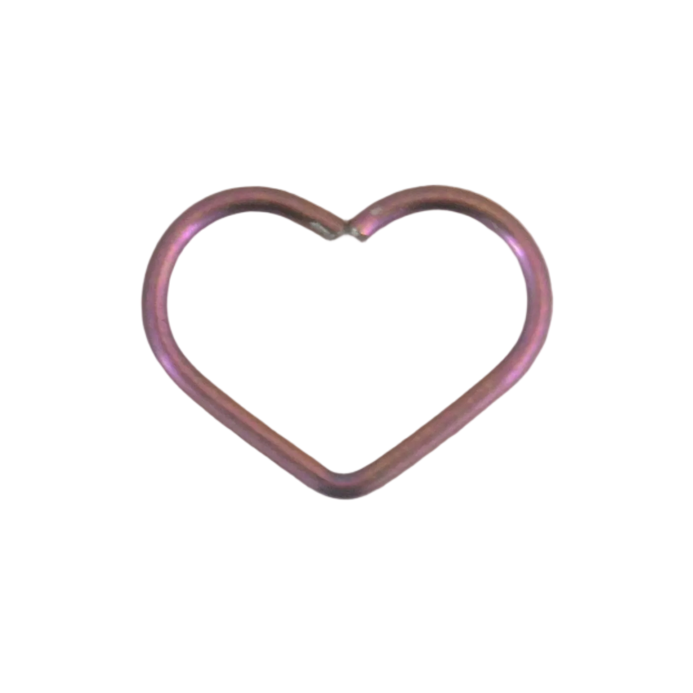 Heart Pink Niobium Seamless Ring