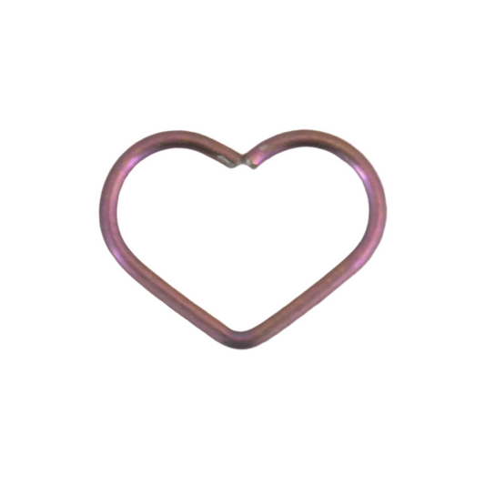 Heart Pink Niobium Seamless Ring