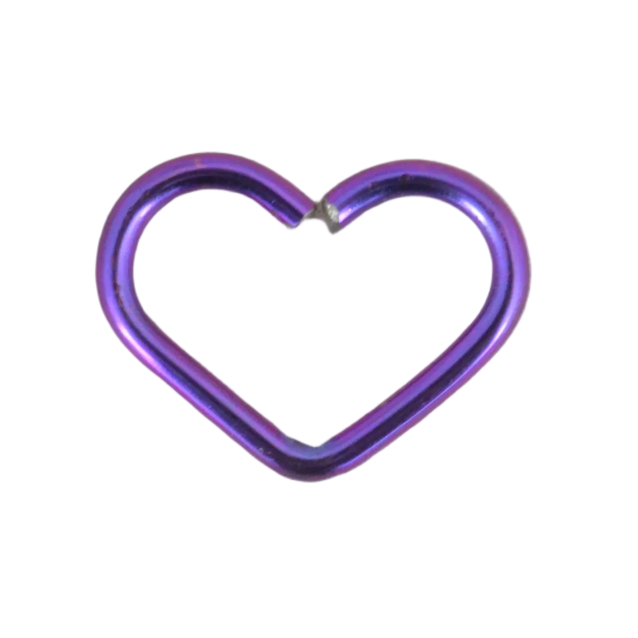 Heart Purple Niobium Seamless Ring