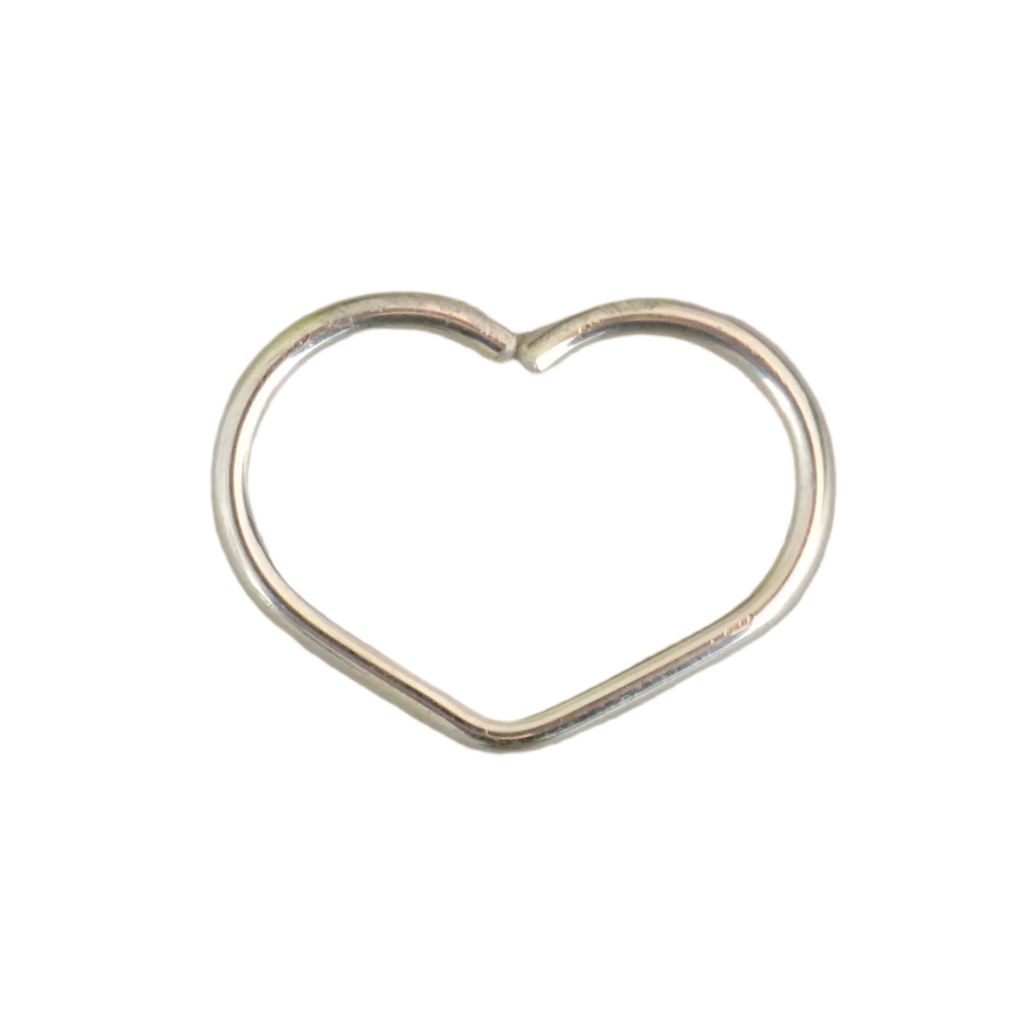 Heart 14k White Gold Seamless Ring