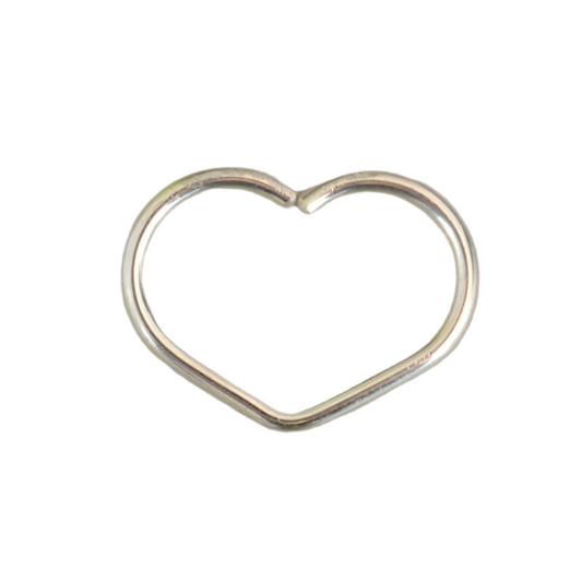 Heart 14k White Gold Seamless Ring