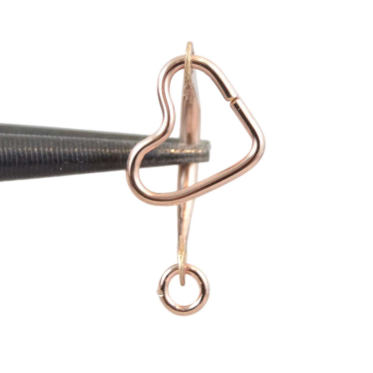 Heart Dangle 14k Gold Belly Ring