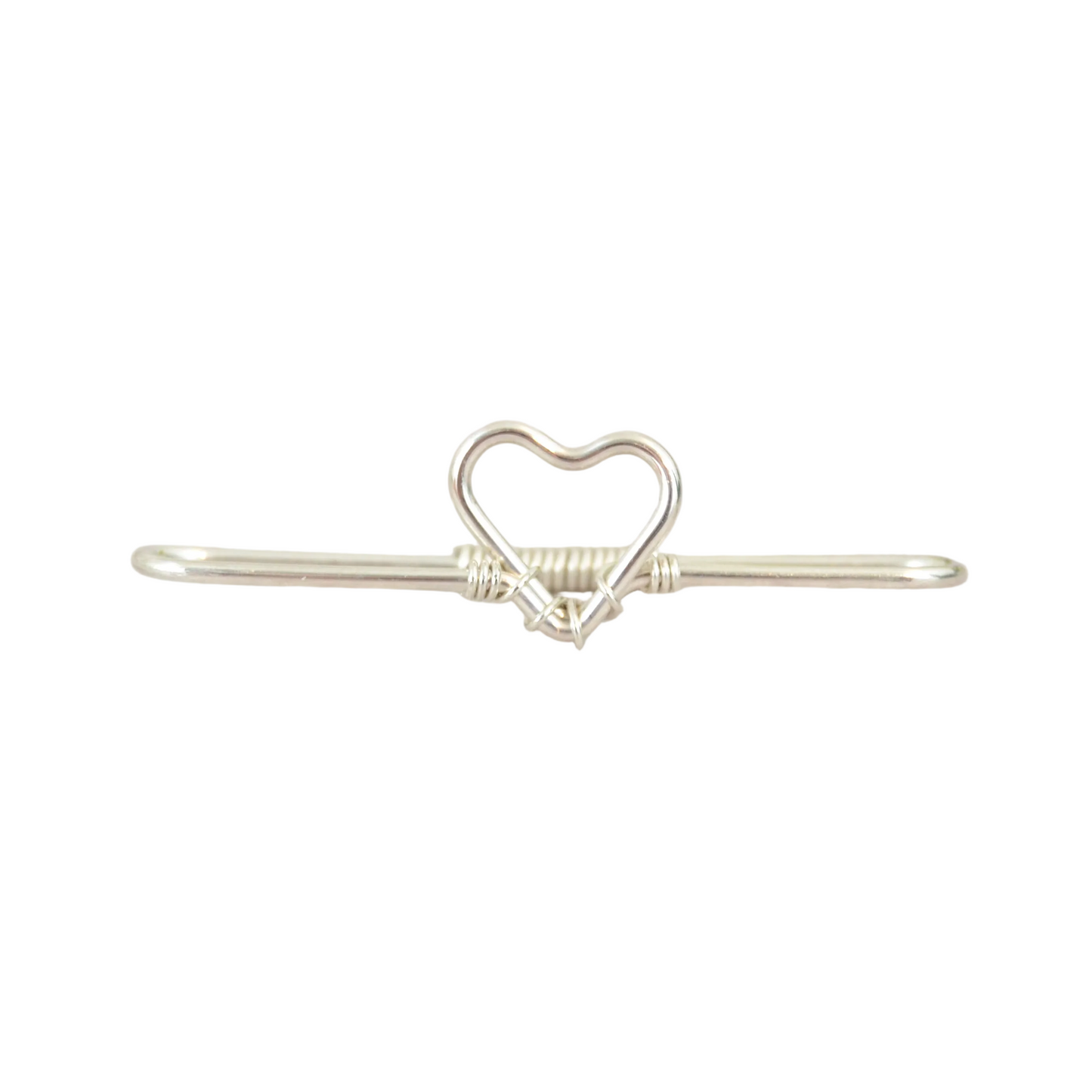 Heart Seamless Industrial Bar - 14k White Gold