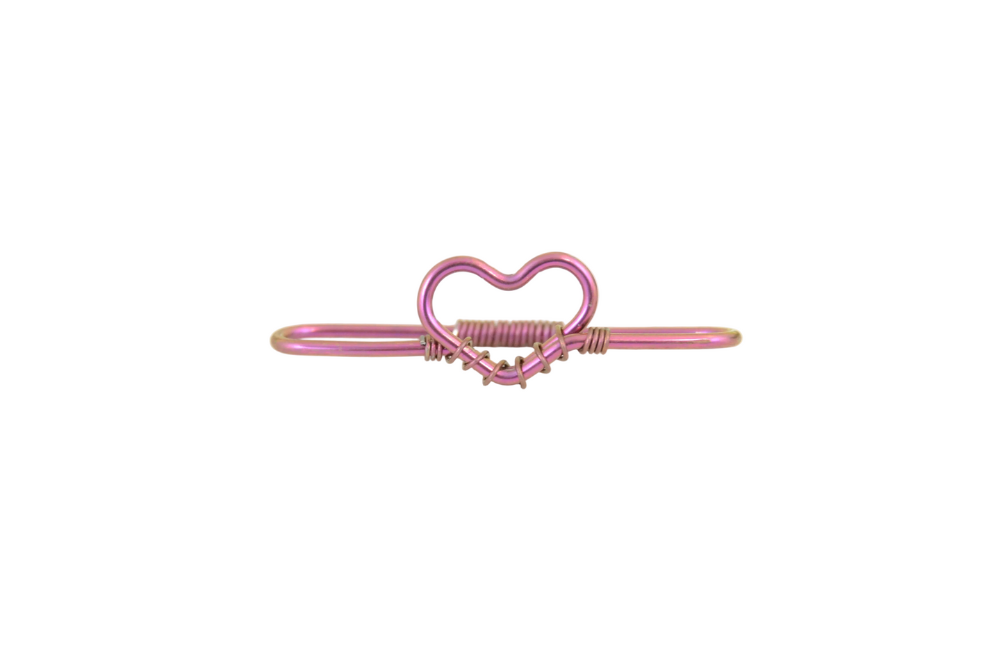 Heart Seamless Industrial Bar - Niobium, Pink