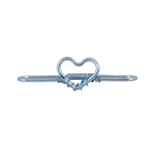 Heart Seamless Industrial Bar - Niobium, Blue