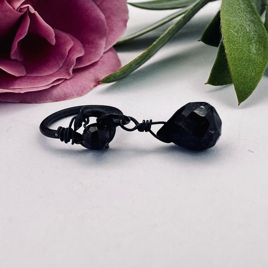 Grecian Spinel Briolette Front Dangle Cartilage Hoop