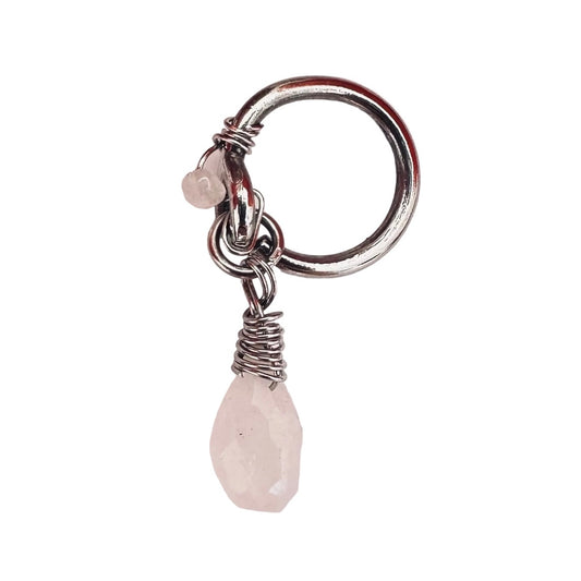 Grecian Moonstone Briolette Front Dangle Cartilage Hoop