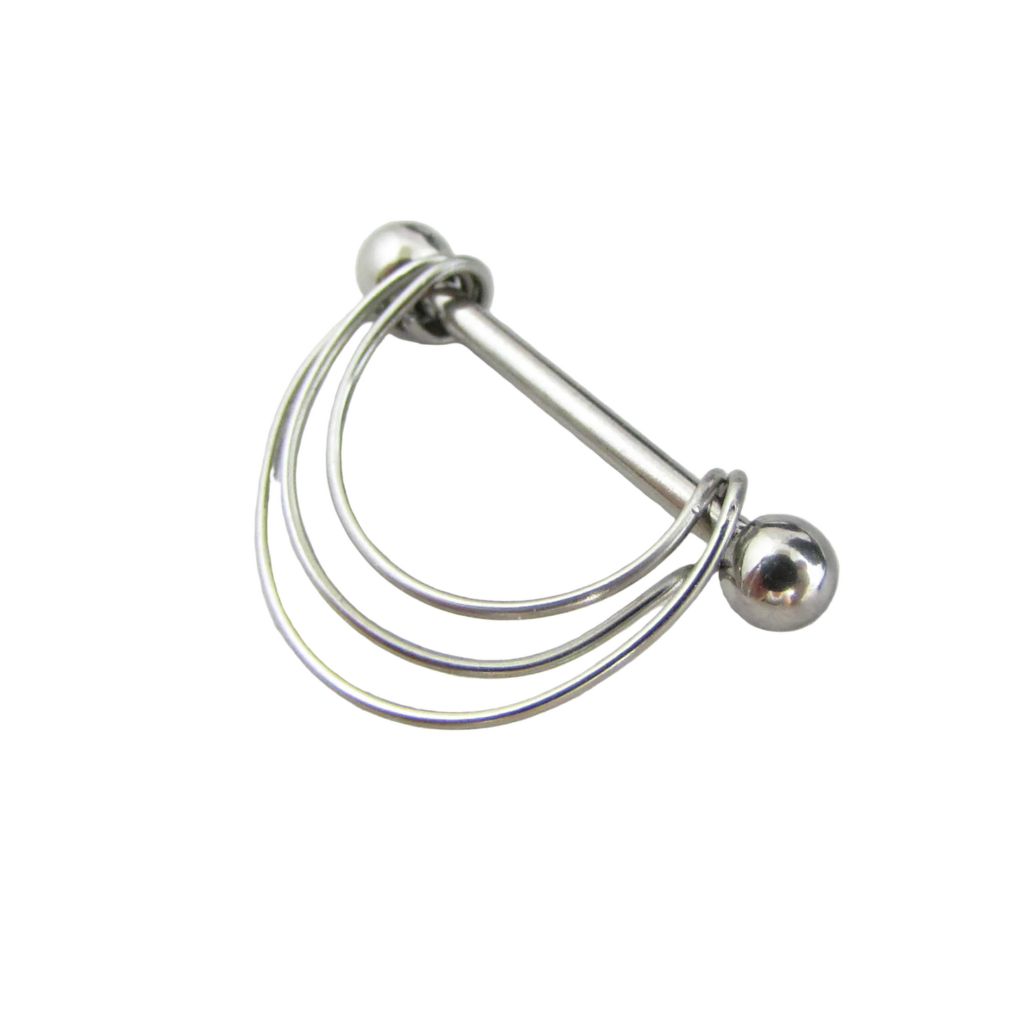 Triple Banded 316L Stainless Steel 14ga Nipple Ring