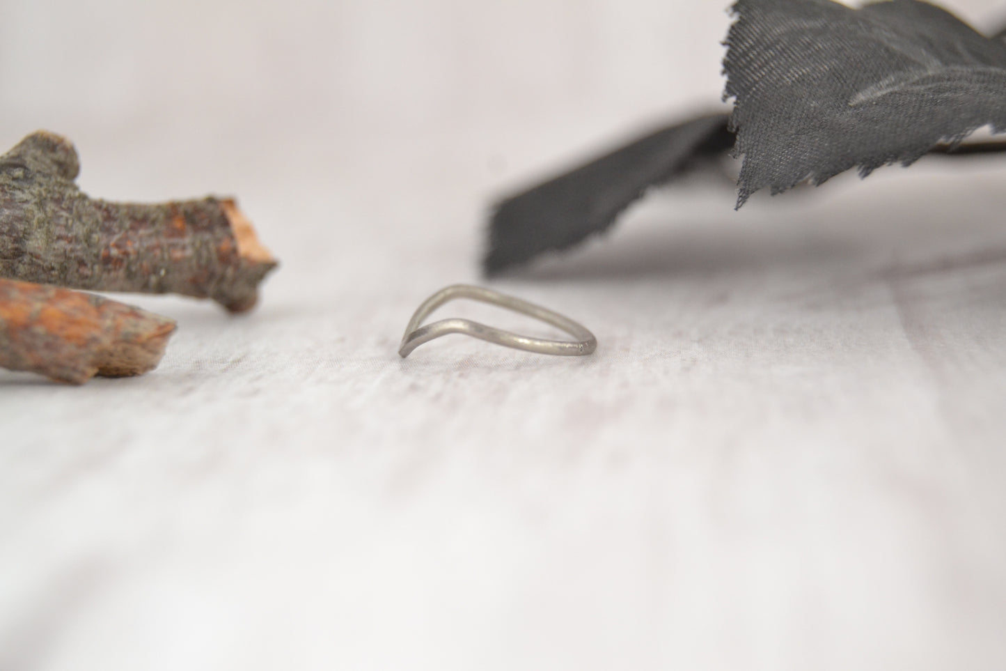Titanium V Shaped Seamless Ring