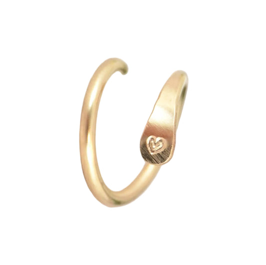 Love Yellow Gold Fill Spiral Belly Ring