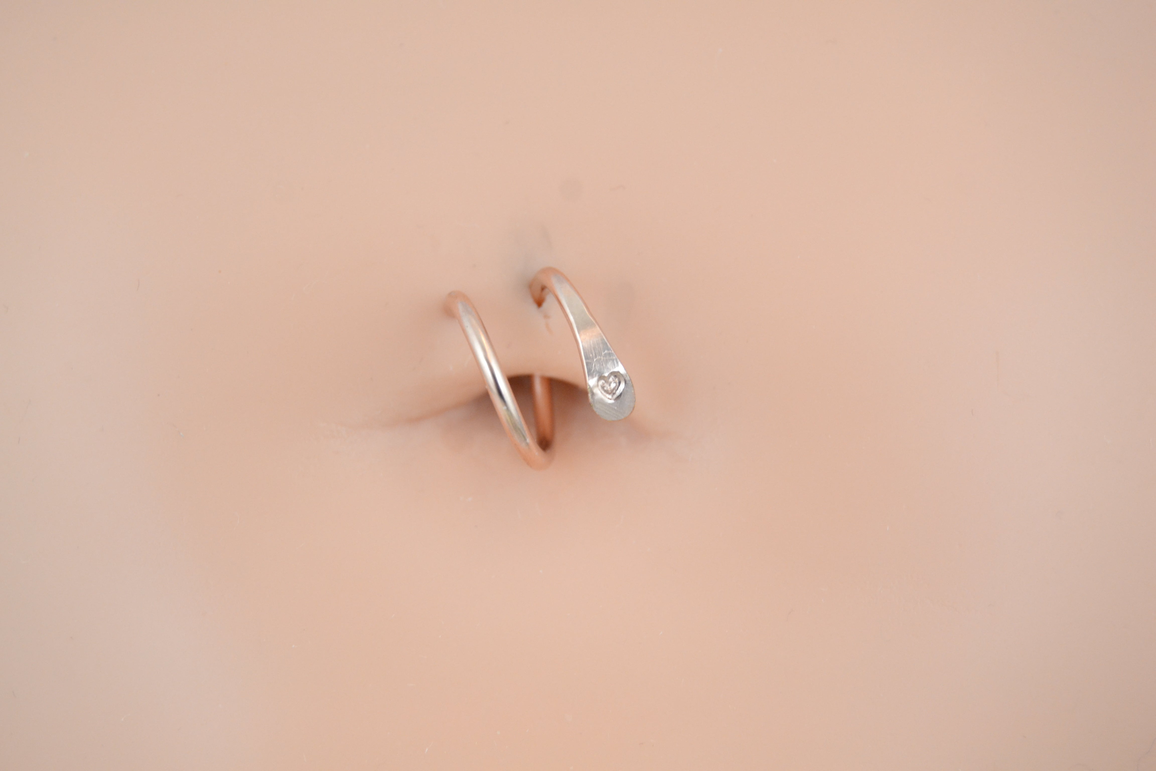 Heart Spiral Rose Gold Fill Belly Ring