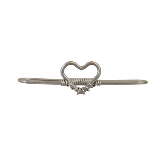 Heart Seamless Industrial Bar - Niobium, Silver