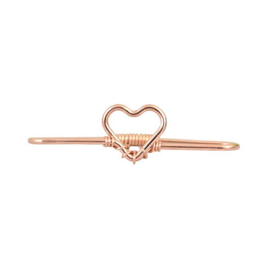 Heart Seamless Industrial Bar - Rose Gold Fill