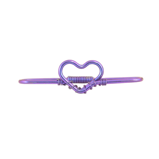 Heart Seamless Industrial Bar - Niobium, Purple