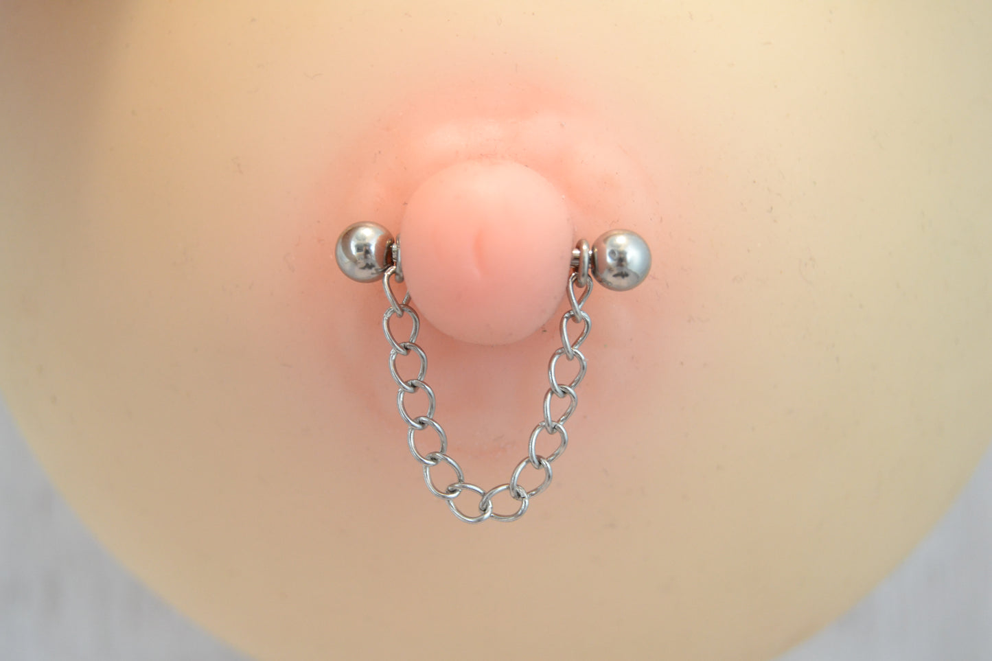 Chain 316L Stainless Steel Simple Curb Nipple Ring - 1 pc