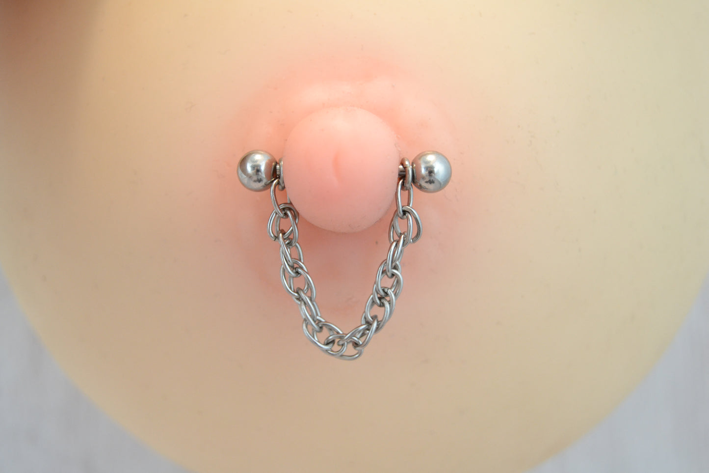 Chain 316L Stainless Steel Double Rope Nipple Ring