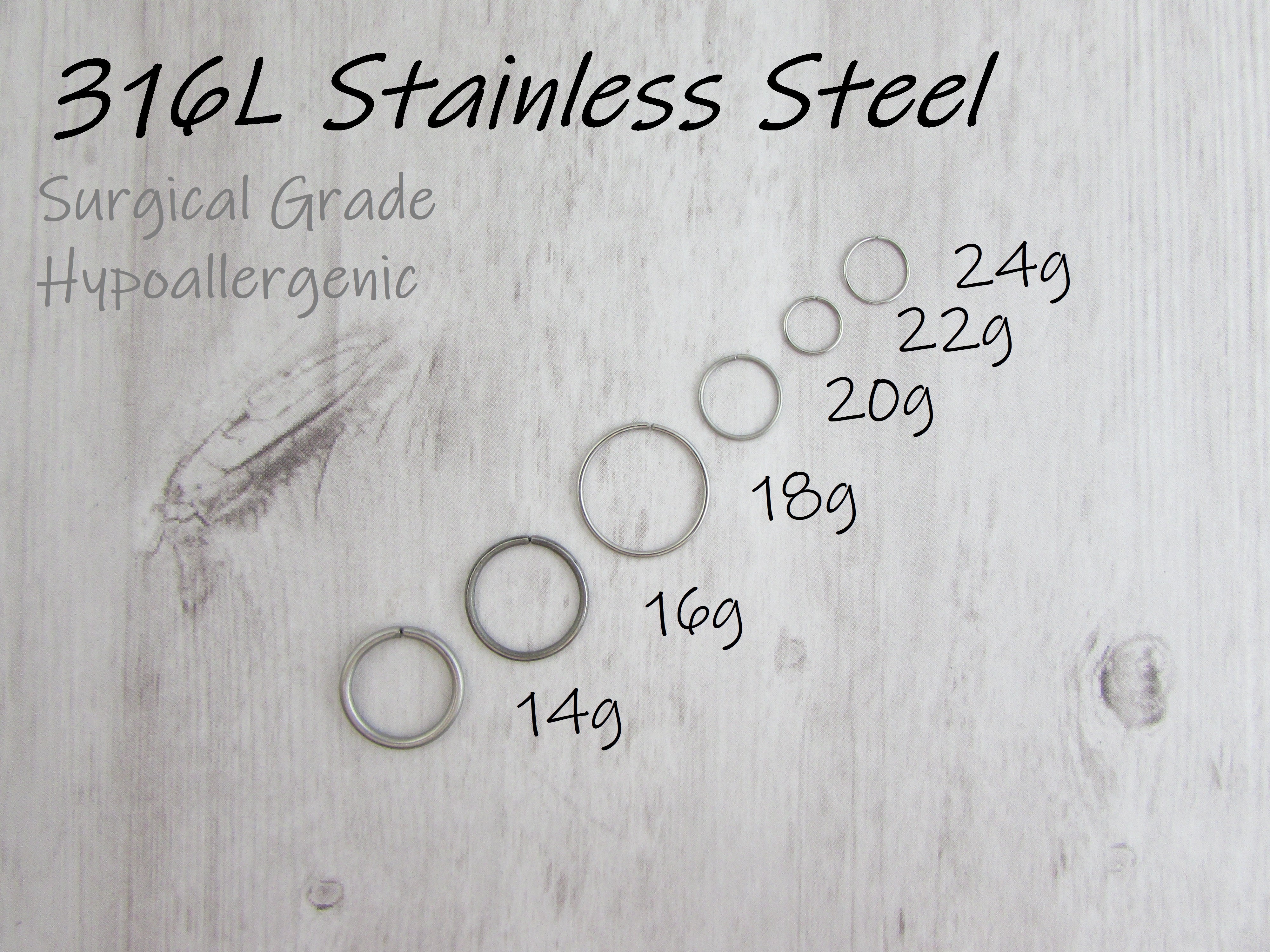 316L Stainless Steel Mountain Seamless Cartilage Ring